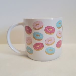Clay Art Pink Blue Gold Sprinkles Wrap Around Donuts Coffee Cup Mug 18 Oz